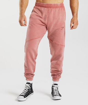 Gymshark Power Washed Muške Jogger Hlače Roze Smeđe | HR 2993MQZ